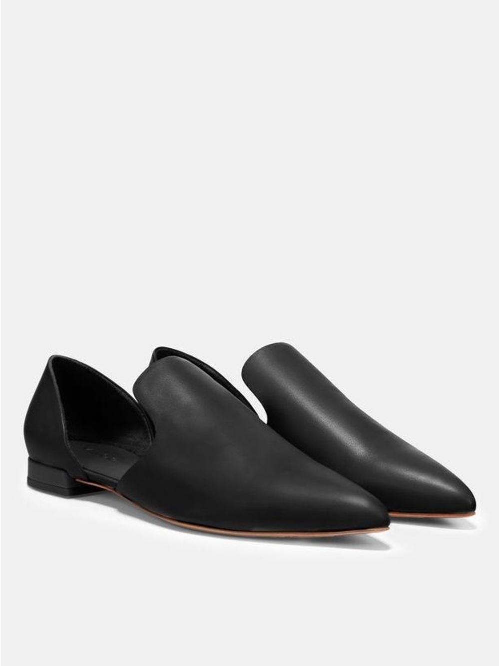 Vince Damris Black Siviglia Calf Flats Size 10